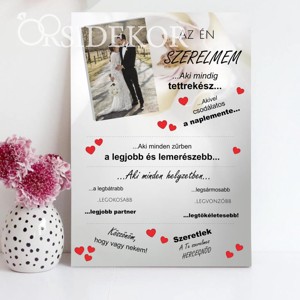 AZ ÉN SZERELMEM Ajándék tábla, Otthon & Életmód, Dekoráció, Kép & Falikép, Táblakép, , MESKA