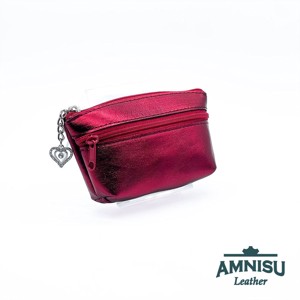 Metál bordó kettő cipzáras kulcstartó B5006, , , MESKA