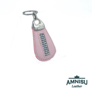 Rózsaszín csepp alakú swarovski köves kulcstartó H4020 - Meska.hu