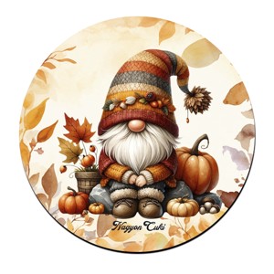 Őszi manó és a tök mintás bögre alátét, , , MESKA