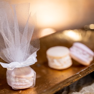 Esküvői gyertya köszönőajándék,  macaron - esküvő - emlék & ajándék - köszönőajándék - Meska.hu
