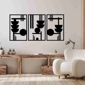 Modern geometrikus 3 részes falikép fából -  - Meska.hu