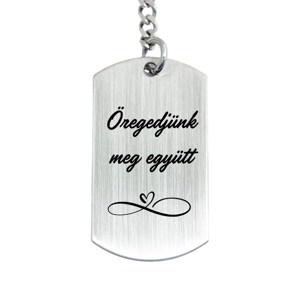 Öregedjünk meg együtt acél kulcstartó, Táska & Tok, Kulcstartó & Táskadísz, Kulcstartó, , MESKA