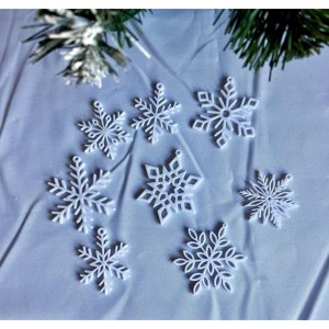 3D Nyomtatott Karácsonyfadísz - Hópely Szett (8db), Karácsony, Karácsonyi lakásdekoráció, Karácsonyfadíszek, , MESKA