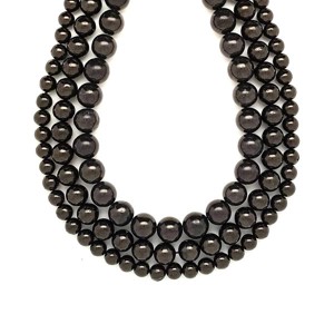 Gagát golyó 8mm  ékszerkészítő alapanyag (füzér), Kellékek & szerszámok, Ásvány alapanyag, Ásványfüzér, , MESKA