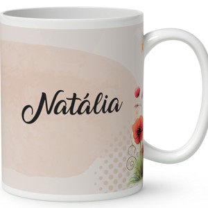 Névvel kérhető - Aranyos pipacs tündérlány és a hold mintás bögre - otthon & életmód - konyhafelszerelés, tálalás - tálalás - bögre & csésze - Meska.hu