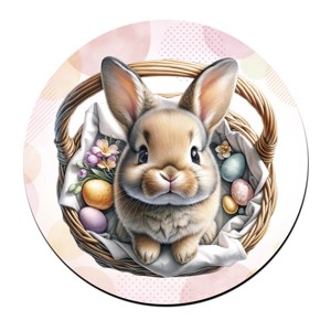 Szióka, itt a húsvéti nyuszi mintás bögre alátét, , , MESKA