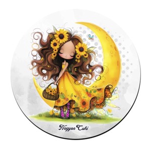 Cuki Napraforgós tündérlány kosárral pohár alátét, , , MESKA