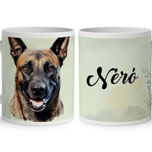 Névvel kérhető - Belga juhászkutya portré mintás bögre, Otthon & Életmód, Konyhafelszerelés, tálalás, Tálalás, Bögre & Csésze, , MESKA