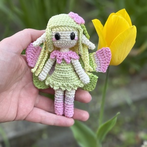 Lorena- Tavaszi virágtündér amigurumi horgolási minta - diy (csináld magad) - szabásminta, útmutató - horgolási minta - Meska.hu