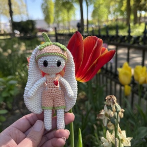 Momo- A barack nyuszi amigurumi horgolási minta, DIY (Csináld magad), Szabásminta, útmutató, Horgolási minta, Horgolás, MESKA