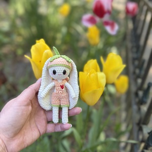 Momo- A barack nyuszi amigurumi horgolási minta - diy (csináld magad) - szabásminta, útmutató - horgolási minta - Meska.hu
