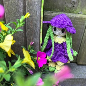 Violetta- Egy gyönyörű lila tündér - diy (csináld magad) - szabásminta, útmutató - horgolási minta - Meska.hu