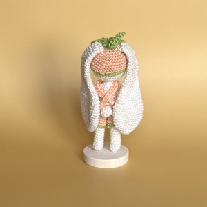 Momo- A barack nyuszi amigurumi horgolási minta - diy (csináld magad) - szabásminta, útmutató - horgolási minta - Meska.hu