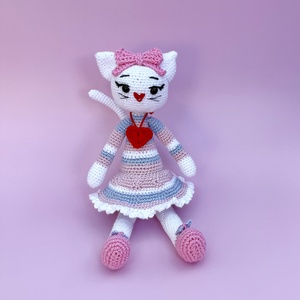 Luna Bell - A pasztel cica amigurumi horgolási minta - Meska.hu