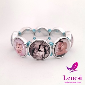 Fényképes karkötő swarovski kristályokkal - ékszer - karkötő - névre szóló karkötő - Meska.hu
