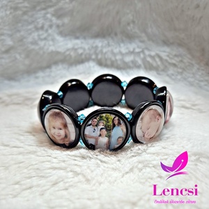 Fényképes karkötő swarovski kristályokkal - ékszer - karkötő - névre szóló karkötő - Meska.hu