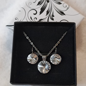 Nemesacél kristály ékszerszett, Ékszer, Ékszerszett, Ékszerkészítés, MESKA