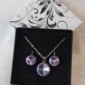 Nemesacél kristály ékszerszett, Ékszer, Ékszerszett, Ékszerkészítés, MESKA