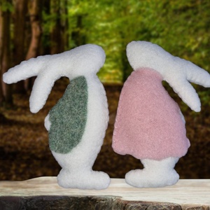 Nyuszik párban.  - ünnepi díszek, dekorációk - húsvéti díszek és dekorációk - húsvéti asztaldíszek - Meska.hu