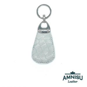 Fehér lakk krokkómintás csepp alakú swarovski köves kulcstartó H3013 - táska & tok - kulcstartó & táskadísz - kulcstartó - Meska.hu