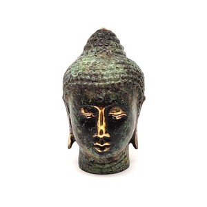 Réz figura Buddha fej kék arany 7x4cm, Otthon & Életmód, Dekoráció, Spiritualitás, , MESKA