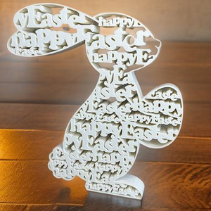 Egyedi Húsvéti Nyuszi Dekoráció � Feliratokból épült modern dísz - Meska.hu