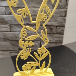 �� Tavaszi Virágos Nyuszi 3D Nyomtatással  - Húsvéti Dekoráció - Meska.hu