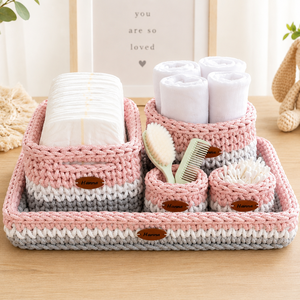Névreszóló horgolt pelenkázó szett, Baba - mama, Pelenkázó, babafürdető kellékek, Pelenkázó szett, Horgolás, MESKA