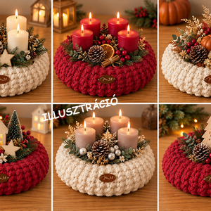 Horgolt koszorú alap - karácsony - adventi díszek - adventi koszorú - Meska.hu
