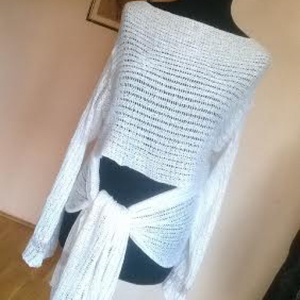 fehér kötött kabát -  - Meska.hu