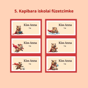 Iskolai füzetcímke, egyedi névre szóló  - otthon & életmód - papír, írószer - matrica, matrica csomag - Meska.hu