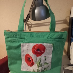 Válltáska pipacs mintával - Meska.hu