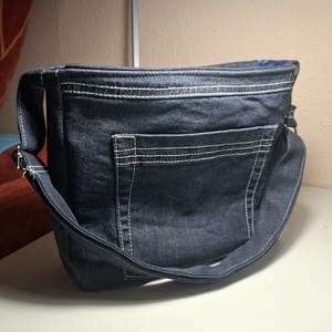 Oldaltáska csipkediszítéssel - táska & tok - bevásárlás & shopper táska - kenyeres zsák - Meska.hu