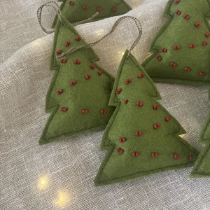 Fenyőfa formájú karácsonyfadísz - Meska.hu