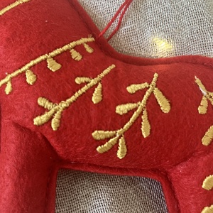 Hímzett lovak - karácsonyfa dísz (3 db) - Meska.hu