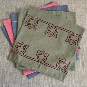 Hímzett len díszpárna � Tulipa kollekció � modern, minimalista otthon dekor - otthon & életmód - lakástextil - párna & párnahuzat - díszpárna (belsővel együtt) - Meska.hu