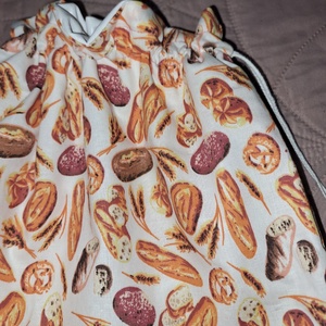 Nagyméretű kenyeres zsák pékárú mintával - táska & tok - bevásárlás & shopper táska - kenyeres zsák - Meska.hu