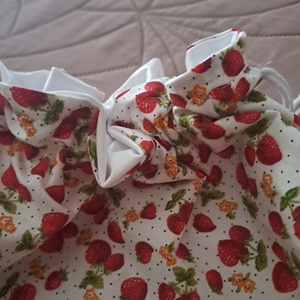 Nagyméretű kenyeres zsák eper mintával - táska & tok - bevásárlás & shopper táska - kenyeres zsák - Meska.hu