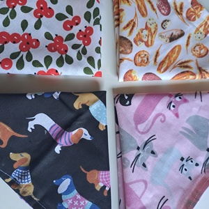 Textil szalvéta 4 db szettben - otthon & életmód - papír, írószer - ajándékozás kellékei - ajándékzsák, csomagolás - Meska.hu