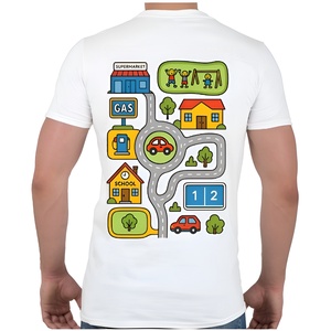 Városmintás póló szülőknek - gyerekszőnyeg ihlette design és játékos élmény - Meska.hu