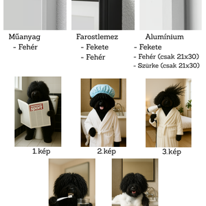 Pulikutyás Fürdőszobai Dekor Falikép � 5 féle minta - otthon & életmód - dekoráció - kép & falikép - poszter - Meska.hu