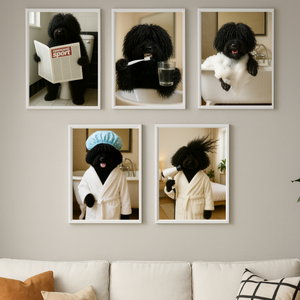 Pulikutyás Fürdőszobai Dekor Falikép � 5 féle minta, Otthon & Életmód, Dekoráció, Kép & Falikép, Poszter, Fotó, grafika, rajz, illusztráció, MESKA