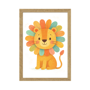 Oroszlános falikép gyerekszobába - Állatos poszter - Meska.hu