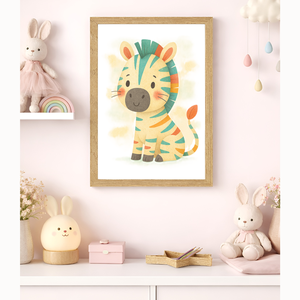Zebrás falikép gyerekszobába - Állatos poszter - otthon & életmód - dekoráció - kép & falikép - poszter - Meska.hu