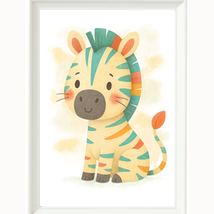 Zebrás falikép gyerekszobába - Állatos poszter - Meska.hu