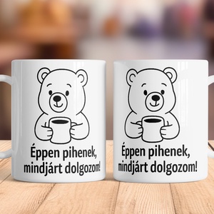 Humoros kávés bögre � Pihenek, Otthon & Életmód, Konyhafelszerelés, tálalás, Tálalás, Bögre & Csésze, Festett tárgyak, MESKA