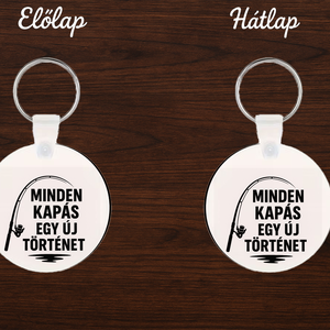 Horgász kulcstartó � egyedi névvel � szublimált MDF kulcstartó pecásoknak - Meska.hu