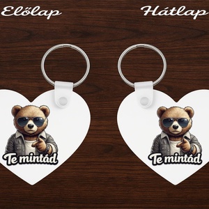 Szív alakú egyedi kulcstartó � saját fotóval vagy felirattal, Táska & Tok, Kulcstartó & Táskadísz, Kulcstartó, Festett tárgyak, MESKA