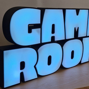 GAME ROOM 3D led világító felirat, Otthon & Életmód, Lámpa, Hangulatlámpa, Mindenmás, MESKA